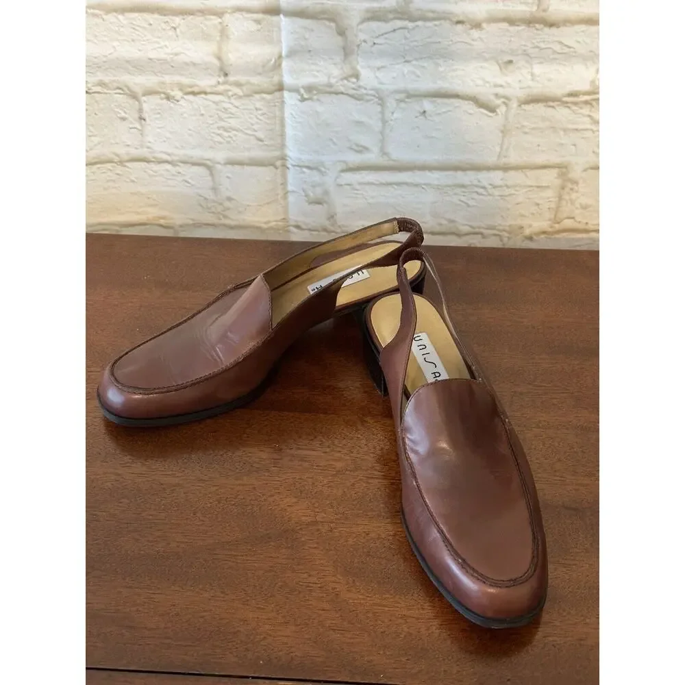 UNISA Womens Shoes Brown‎ SlingBacks Flats 8B